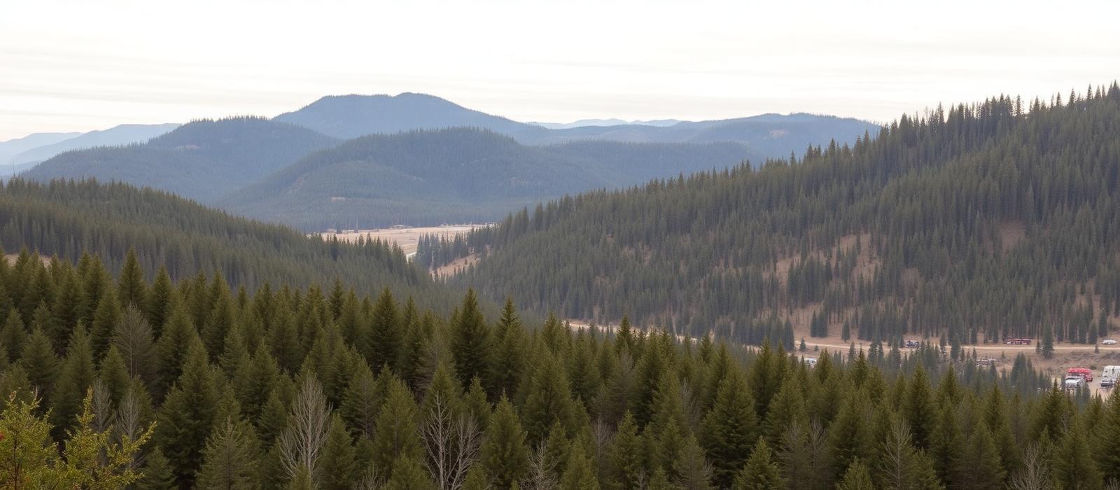 Forested mountains around Missoula, Montana